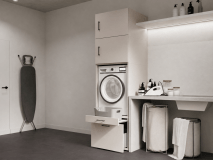 Meuble WASHING 1 machine cachemire avec 2 surmeubles