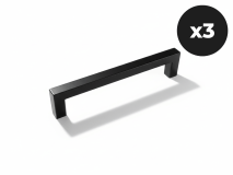 Lot de 3 poignées WASHING noir
