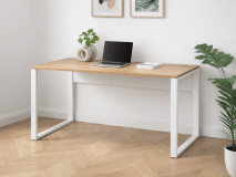 Bureau LISBONNE blanc/chêne navarra