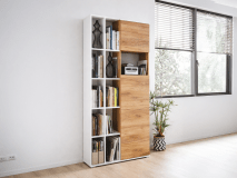 Armoire LISBONNE 2 portes blanc/chêne navarra