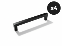 Lot de 4 poignées WASHING noir