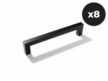 Lot de 8 poignées WASHING noir