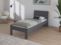 Lit FLASH 90x200 cm gris métallique