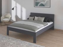 Lit FLASH 140x200 cm gris métallique