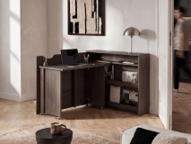 Bureau escamotable CONCEPTION PRO chêne dunin gauche