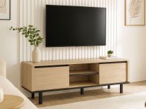 Meuble tv-hifi DURDEN 2 portes chêne urbain