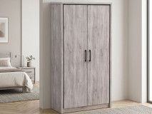 Armoire ELZA 2 portes chêne gris