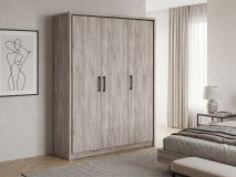 Armoire ELZA 3 portes chêne gris
