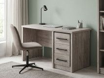 Bureau ELZA 3 tiroirs chêne gris