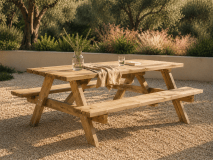 Table pique-nique FLORENCE 6 personnes pin nordique/épicéa