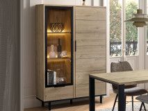 Vitrine TALBI 2 portes 1 tiroir castella