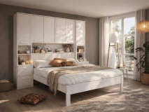 Lit pont RIGA 140x200 cm blanc