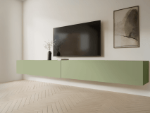 Meuble tv-hifi KINGSTON 2 portes battantes 245 cm avocat