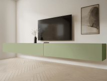 Meuble tv-hifi KINGSTON 2 portes battantes 280 cm avocat