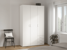 Armoire SPACIO 3 portes 3 tiroirs blanc
