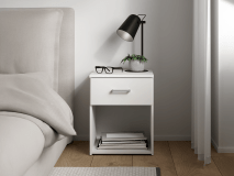 Table de chevet SPACIO 1 tiroir blanc