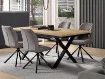 Table repas TIBOR extensible 190 > 250 cm chêne français