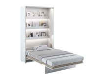 Lit mural escamotable CONCEPTION PRO 120x200 cm blanc mat (vertical)