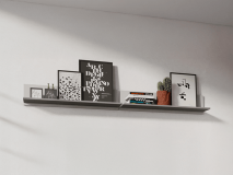 Etagère murale PIKA 90 cm graphite/gris clair