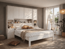 Lit pont RIGA 160x200 cm blanc