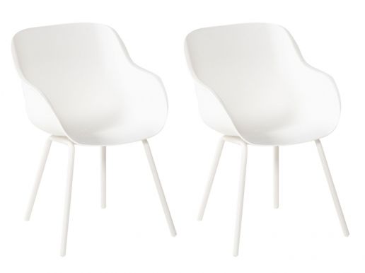 Lot de 2 chaises de jardin SELLO blanc