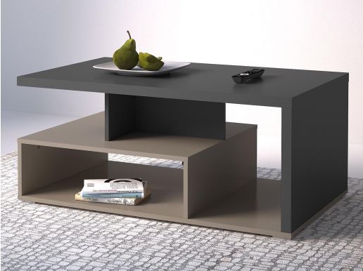 Table basse SERRIE anthracite/bruin