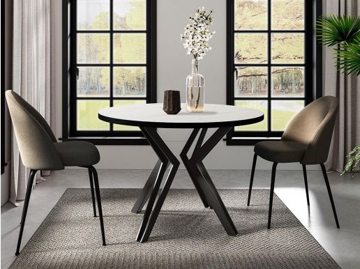 Table repas extensible REALLY 100 > 176 cm marbre blanc