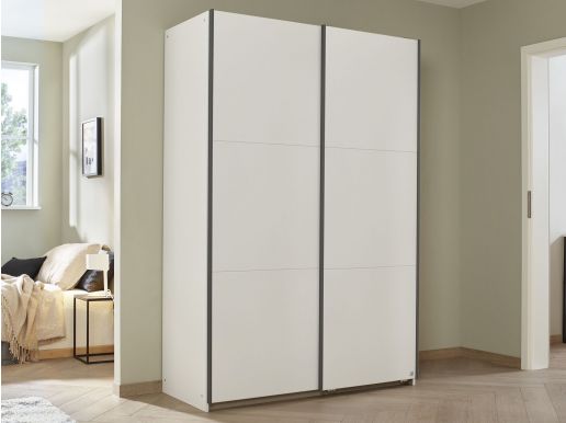 Armoire SLIDO 2 portes coulissantes 131 cm blanc sans miroir