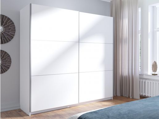 Armoire ARSENIC 2 portes 151 cm blanc sans miroir