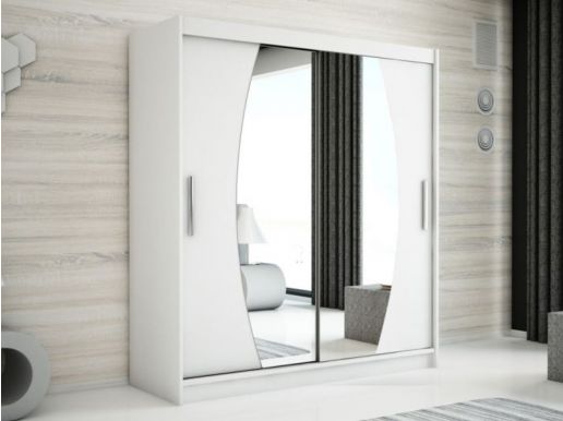 Armoire ELYCOPTER 2 portes coulissantes 150 cm blanc