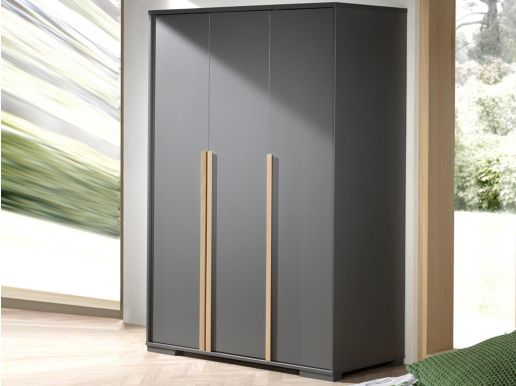 Armoire LONELY 3 portes gris