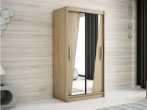 Armoire RHOMBO 2 portes coulissantes 120 cm sonoma