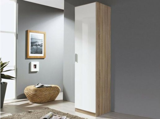 Armoire CELTI 1 porte sonoma/blanc