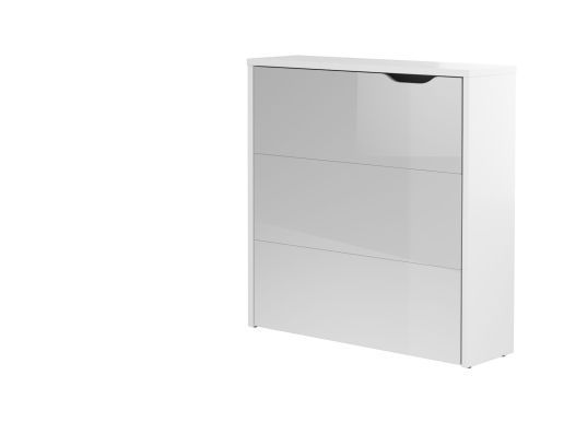 Bureau escamotable CONCEPTION SLIM blanc brillant gauche