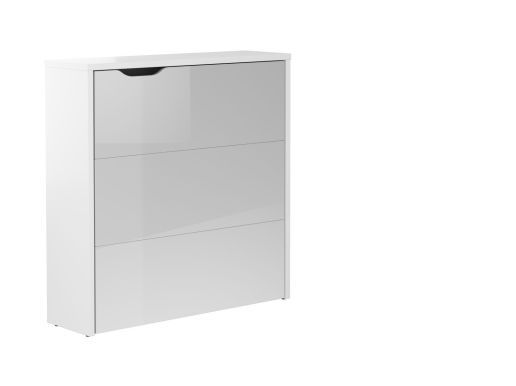 Bureau escamotable CONCEPTION SLIM blanc brillant droite