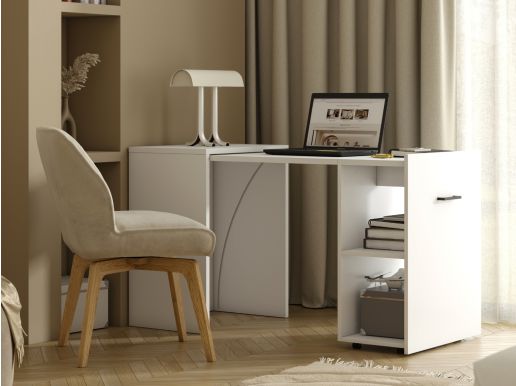 Bureau escamotable SMOLTY blanc