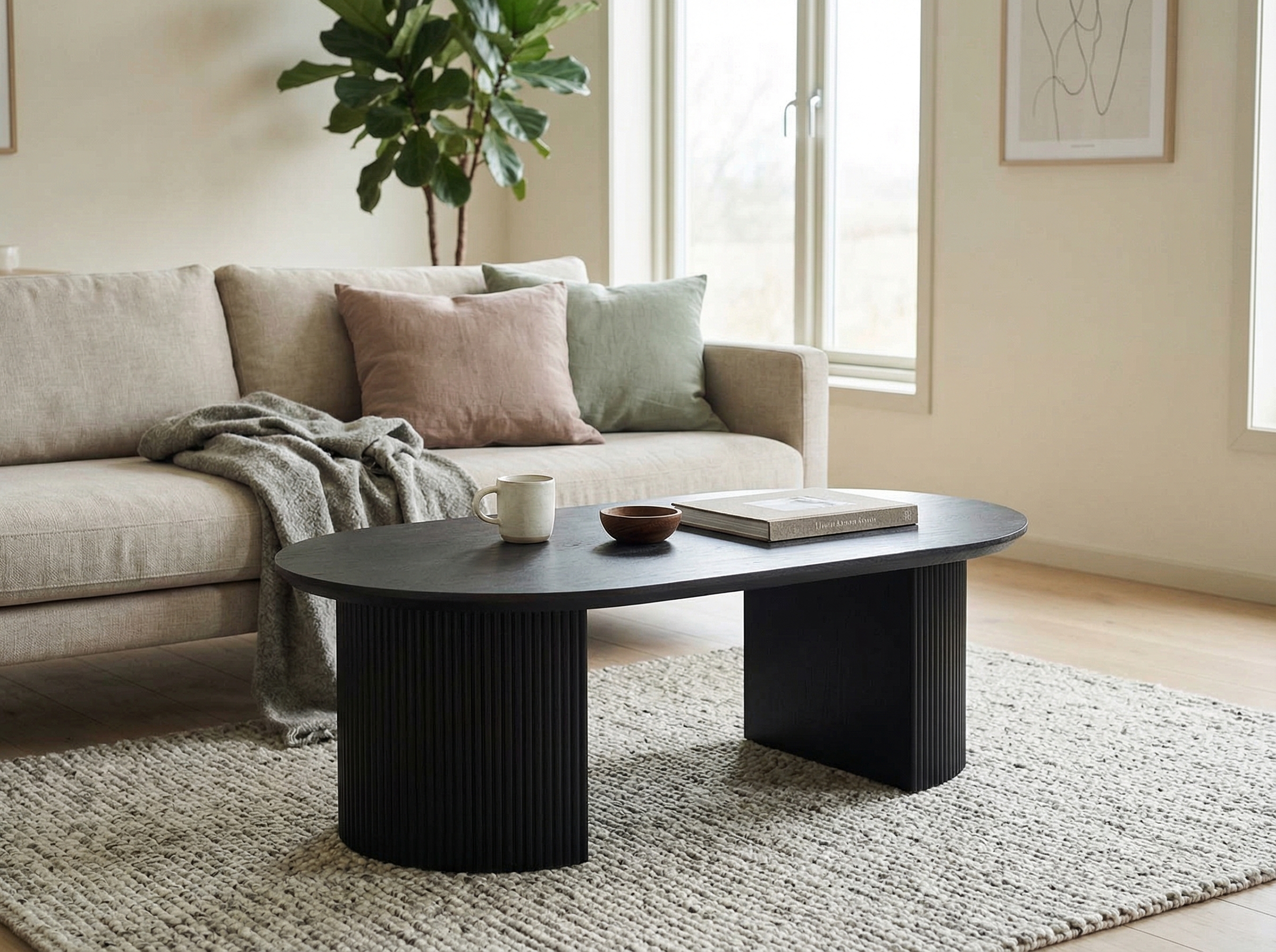 Table basse LARUSSO 120 cm brun foncé